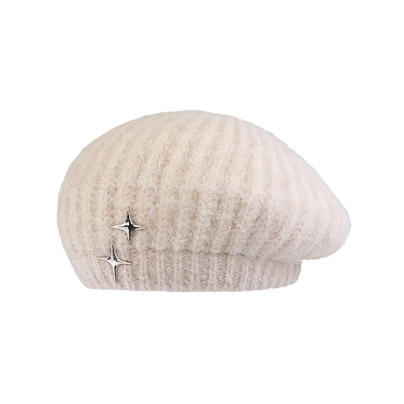 BVOFAR Berets for Women Winter Rib Knitted Warm Cap Solid Color Thermal Stretchy Beanie for Cold Freezing Weather