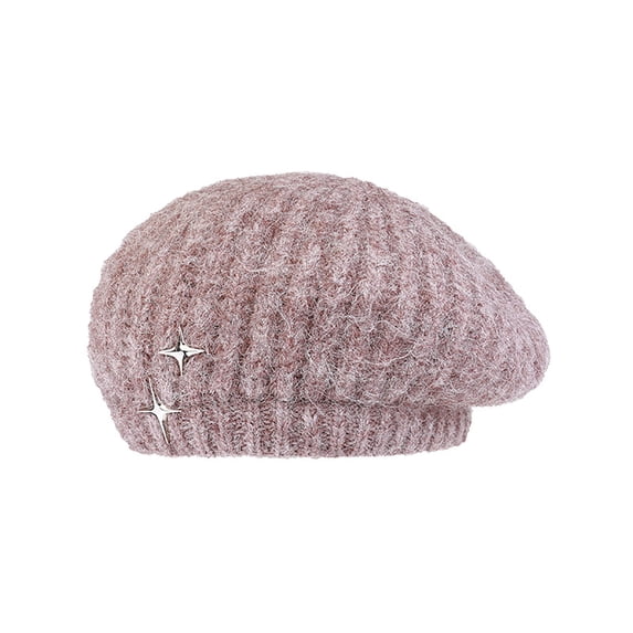 BVOFAR Berets for Women Winter Rib Knitted Warm Cap Solid Color Thermal Stretchy Beanie for Cold Freezing Weather