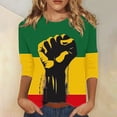 thumbnail image 1 of BVOFAR Black History Shirts for Women Trendy 3/4 Sleeve Tunic Tops Crewneck African American Blouses 2025 Black History Month T-Shirts, 1 of 5