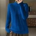 thumbnail image 1 of BVOFAR Cable Knit Sweater for Women Warm Mock Neck Long Sleeve Tops Casual Texture Solid Color Jumpers Fall Winter Travel Pullover, 1 of 3