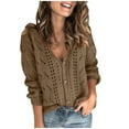thumbnail image 1 of BVOFAR Cardigan Sweaters for Women Trendy Crochet Hollow Out Knit V Neck Sweaters Cozy Button Down Cardigans Loose Texture Tops, 1 of 6