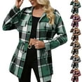 thumbnail image 1 of BVOFAR Flannel Shackets Jackets for Women Fashion Button Down Plaid Shirts with Pockets Lapel Long Sleeve Shirt Fall Trendy Tops, 1 of 9