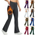thumbnail image 1 of BVOFAR Fleece Lined Leggings for Women with Pockets Butt Lifting High Waist Flare Yoga Pants Stretchy Tummy Control Pant Winter Warm Thick Leggings, 1 of 9