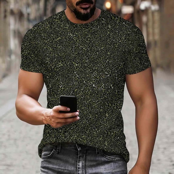 BVOFAR Funny Camouflage Printed for Unsex Casual Sports Round Neck T-Shirts Vintage Short Sleeve Shirt Outdoor Hunting Safari Tops Camouflage XL