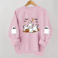 thumbnail image 1 of BVOFAR Halloween Sweatshirts for Women Plus Size Ghost Graphic Pullovers Fall Going Out Round Neck Long Sleeve Sweater Tops Halloween Costumes Pink L, 1 of 5