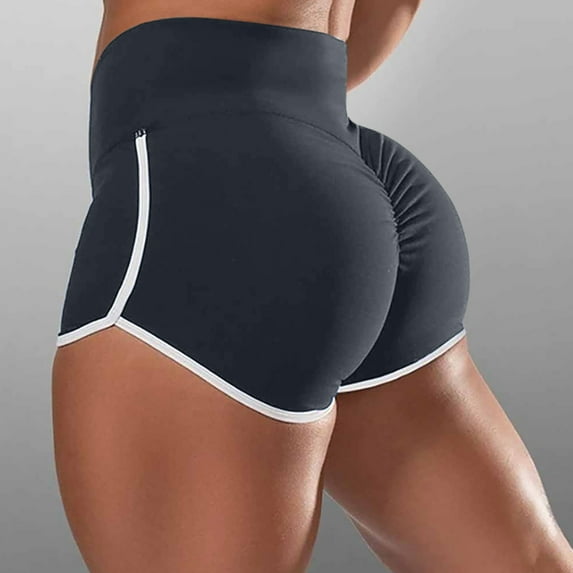 BVOFAR High Waisted Booty Shorts for Women Butt Lifting Biker Shorts Seamless Tummy Control Yoga Shorts Dark Gray XXL
