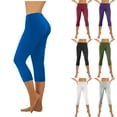 thumbnail image 1 of BVOFAR High Waisted Capri Leggings for Women Buttery Soft Yoga Pants Seamless Tummy Control Cropped Trousers for Workout Athletic Purple S, 1 of 9