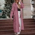 thumbnail image 1 of BVOFAR Long Cardigan Sweaters for Women Warm Cable Knit Open Front Sweater Coats Plus Size Long Sleeve Hooded Cardigans Fall Winter Outfits, 1 of 7