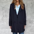 thumbnail image 1 of BVOFAR Long Jackets for Women Business Fashion Long Sleeve Notch Lapel Plus Size Blazers Casual Open Front Button Up Suit Coats Work Office Jacket, 1 of 7