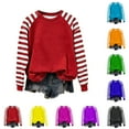 thumbnail image 1 of BVOFAR Long Sleeve Shirts for Women Oversized Crewneck Sweatshirts Fall Casual Striped Raglan Sleeve Pullover Trendy Cute Sweatshirt for Vacation Travel Date Office Work Yellow XXL, 1 of 6