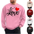 thumbnail image 1 of BVOFAR Love Heart Graphic Sweatshirts for Men Oversized Long Sleeve Sweatshirt Loose Fit Crew Neck Shirts Valentines Day Date Tops, 1 of 6