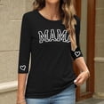 thumbnail image 1 of BVOFAR Mama Shirts for Women Round Neck 3/4 Sleeve T-Shirts Casual Letter Print Tops Mother's Day Gifts Loose Fit Tees, 1 of 5