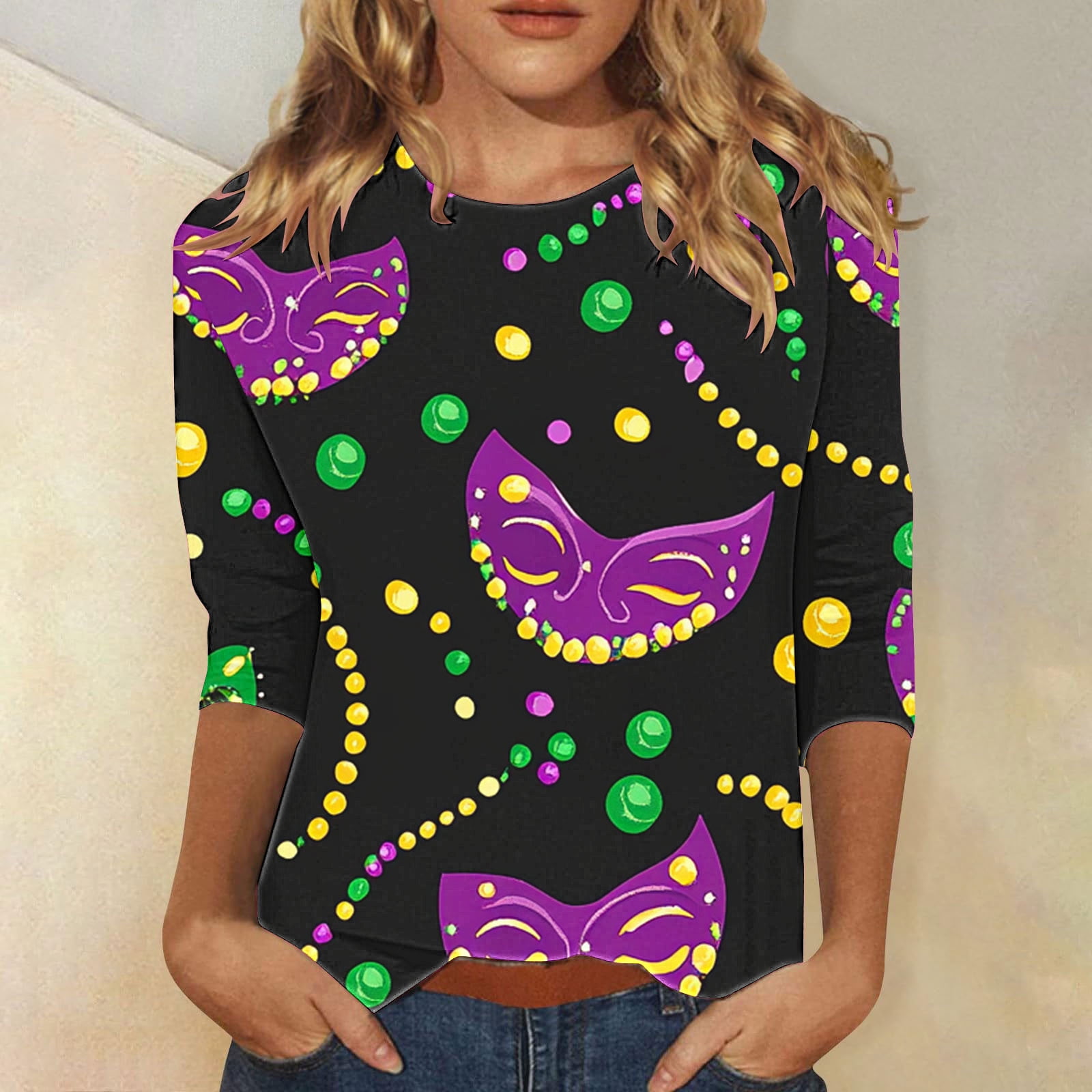 Mardi Gras Sequin Blouse
