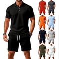 thumbnail image 1 of BVOFAR Men's Outfits 2 Piece Summer Tracksuits Casual Sports Henley Shirt and Shorts Set Drawstring Jogging Gym Workout Outfits with Pockets Navy S, 1 of 7