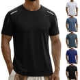 thumbnail image 1 of BVOFAR Men's Quick Dry Athletic Shirts Moisture Wicking Workout T-Shirt Short Sleeve Crew Neck Performance Tees Gym Shirt Navy M, 1 of 9