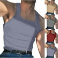 thumbnail image 1 of BVOFAR Men's Ribbed Tank Tops Square Neck Muscle T Shirts Slim Fit Cut Off Undershirts Sleeveless Gym Workout Shirt Khaki XXXXL, 1 of 8