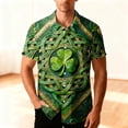 thumbnail image 1 of BVOFAR Men's St. Paddy's Day Beach Shirt Casual Classic Green Short Sleeve Holiday Tops Funky EDM Shirts Avoid Pinches Green XXL, 1 of 9