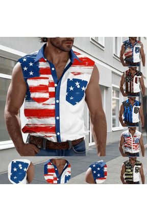 Mens 4th of July Shirt Casual Stylish Short Sleeve T Shirts Big and Tall Stars Stripe Graphic Tee USA Patriotic Tops Red XXXL