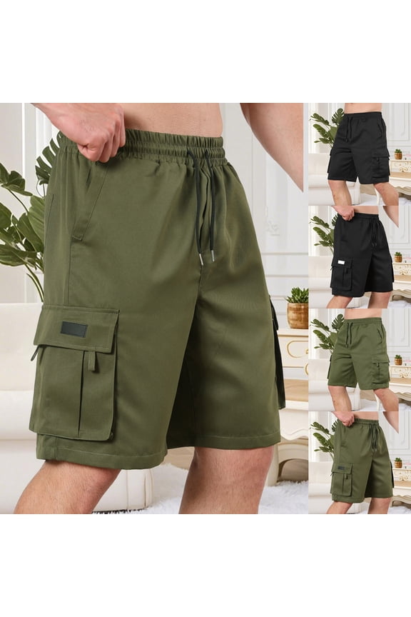 Mens Cargo Shorts Outdoor Hiking Performance Utility Short Dressy Casual Twill Work Shorts with 6 Pockets Army Green M