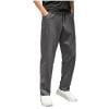 BVOFAR Mens Casual Pants Relaxed Fit Straight Leg Drawstring Pant Lightweight Elastic Waist Trousers for Daily Wear Dark Gray XL