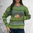 thumbnail image 1 of BVOFAR Oversized Sweaters for Women Fluffy Striped Crewneck Pullover Chunky Knit Long Sleeve Jumpers Winter Casual Tops, 1 of 3
