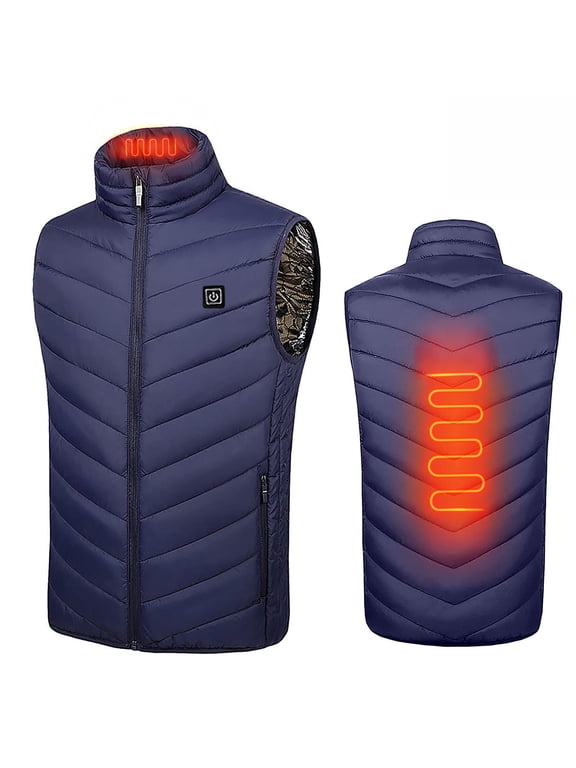 Plus Size Heated Vest for Men Women Soft Shell Sleeveless Heating Jackets Winter Warm Vest for Outdoor Motorcycle Camping Skiing