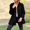 thumbnail image 1 of BVOFAR Plus Size Jackets for Women Oversized Button Up Hooded Peacoat Casual Long Sleeve Coats Fall Winter Travel Jacket, 1 of 8