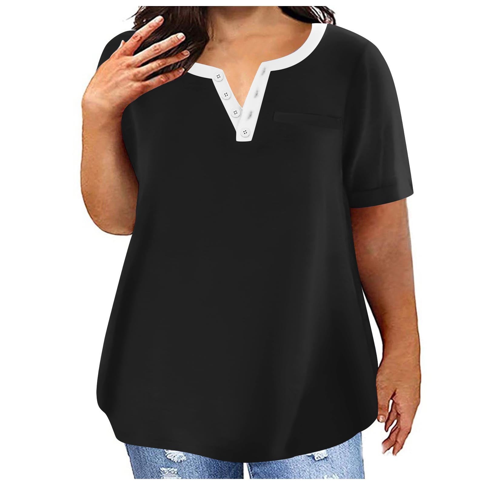 Trendy Plus Size Half Sleeve Women's Top for Stylish Comfort
