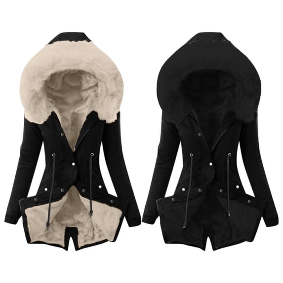 BVOFAR Puffer Jackets for Women Winter Warm Stand Collar Coats Slim Fit Full Zip Jackets Casual Long Sleeve Outwear