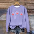 BVOFAR Sweatshirt for Women Cute Dog Paw Print Tops Fleece Round Neck