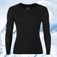 thumbnail image 1 of BVOFAR Thermal Compression Shirts Lightweight Long Sleeve Undershirt Athletic Base Layer Top for Soccer Football BlackL, 1 of 5