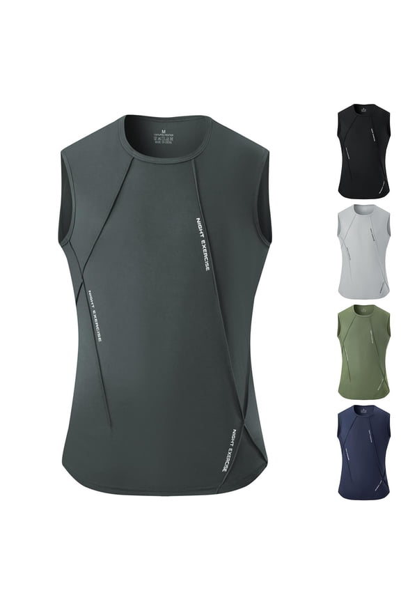Triathlon Tank Top for Men Quick Dry Sleeveless Shirts UPF 50+ Lightweight Outdoor Shirt Cycling Jersey Tri Singlet Black XXXL