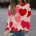 BVOFAR Valentines Day Long Sleeve Shirts for Women Cute Love Heart