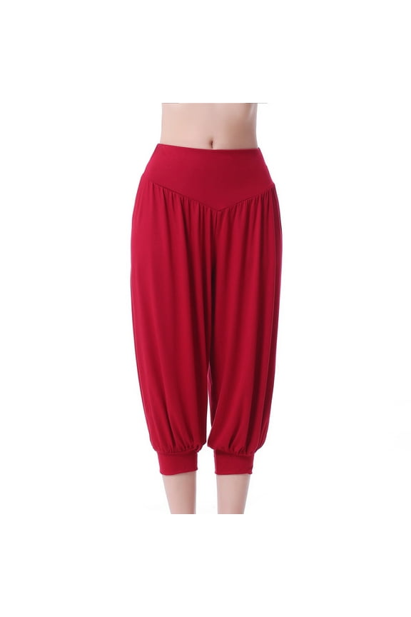 Women's Capri Pants Casual High Waist Capri Shorts Ladies Wide Leg Cotton Skimmers Beach Print Stretch Capris Capri for Women