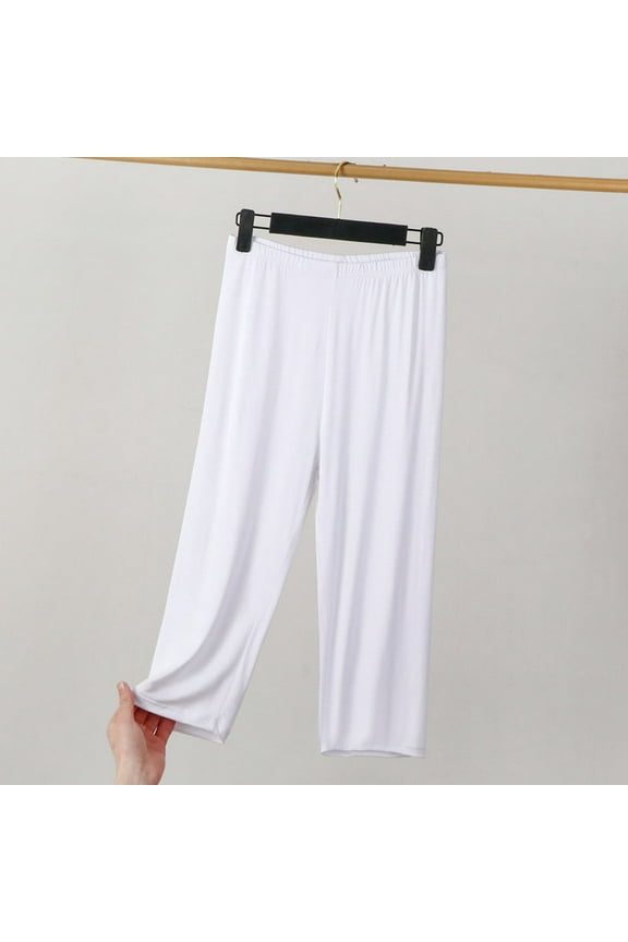 Women's Capri Pants Summer High Waist Capri Shorts Petite Wide Leg Drawstring Skimmer Pants Sports Solid Color Lightweight Capris Plus Size Capris