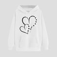 thumbnail image 1 of BVOFAR Women's Cute Heart Print Hooded Sweatshirts Fall Fleece Hoodies Casual Long Sleeve Pullovers Drawstring Tops with Pockets, 1 of 6