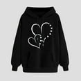 thumbnail image 1 of BVOFAR Women's Cute Heart Print Hooded Sweatshirts Fall Fleece Hoodies Casual Long Sleeve Pullovers Drawstring Tops with Pockets, 1 of 6