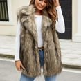 thumbnail image 1 of BVOFAR Women's Faux Fur Vest Jackets Fuzzy Fleece Sleeveless Cardigans Furry Lapel Open Front Coats Trendy Winter Warm Outwear, 1 of 9