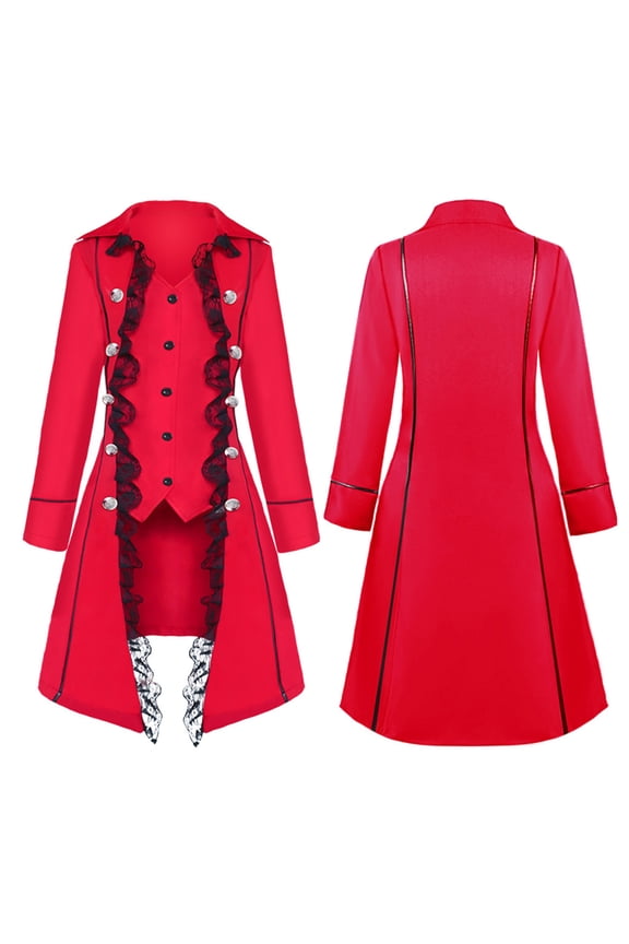 Women's Gothic Steampunk Medieval Victorian Renaissance Tailcoat Halloween Costume Cosplay Parties Coat