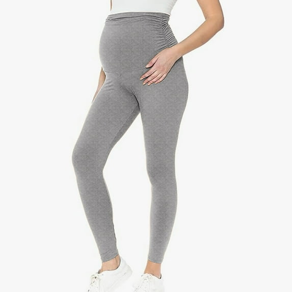 BVOFAR Women's Maternity Leggings Over the Belly Pregnancy Yoga Pants Casual Workout Tights Solid Color Soft Comfy Legging 2025