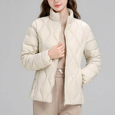 BVOFAR Women's Plus Size Lightweight Puffer Jackets Long Sleeve Casual Down Coat Stand Collar Zip up Quilted Jackets with Pockets 2024