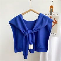 BVOFAR Women's Shawl Wraps Fashion Knitted Sweater Knotted Shawls Solid Color Casual Cape Shoulder Collar Travel Scarf