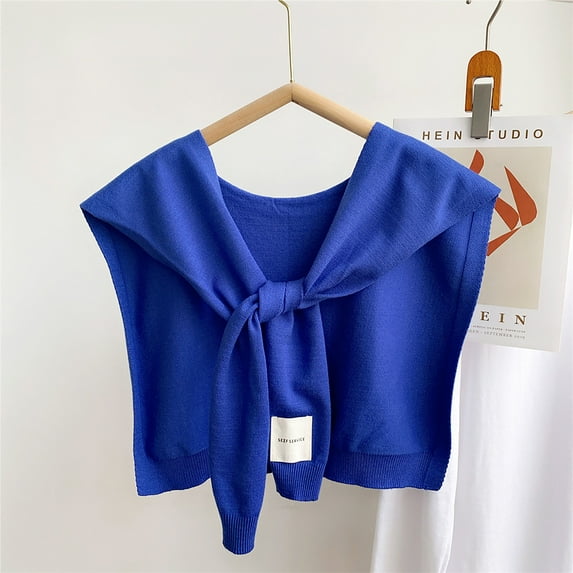 BVOFAR Women's Shawl Wraps Fashion Knitted Sweater Knotted Shawls Solid Color Casual Cape Shoulder Collar Travel Scarf