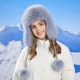 thumbnail image 1 of BVOFAR Women's Winter Warm Trapper Hat Faux Fur Windproof Hats Full Hood Earflap Hunting Hat for Cold Weather, 1 of 5