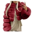 thumbnail image 1 of BVOFAR Womens Faux Fur Cropped Coat Trendy Plus Size Fluffy Parka Fuzzy Fleece Long Sleeve Jackets Warm Winter Outwear, 1 of 3