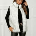 thumbnail image 1 of BVOFAR Womens Faux Fur Vest Jackets Plush Warm Open Front Coats Fuzzy Fleece Sleeveless Cardigan Furry Lapel Outwear, 1 of 9