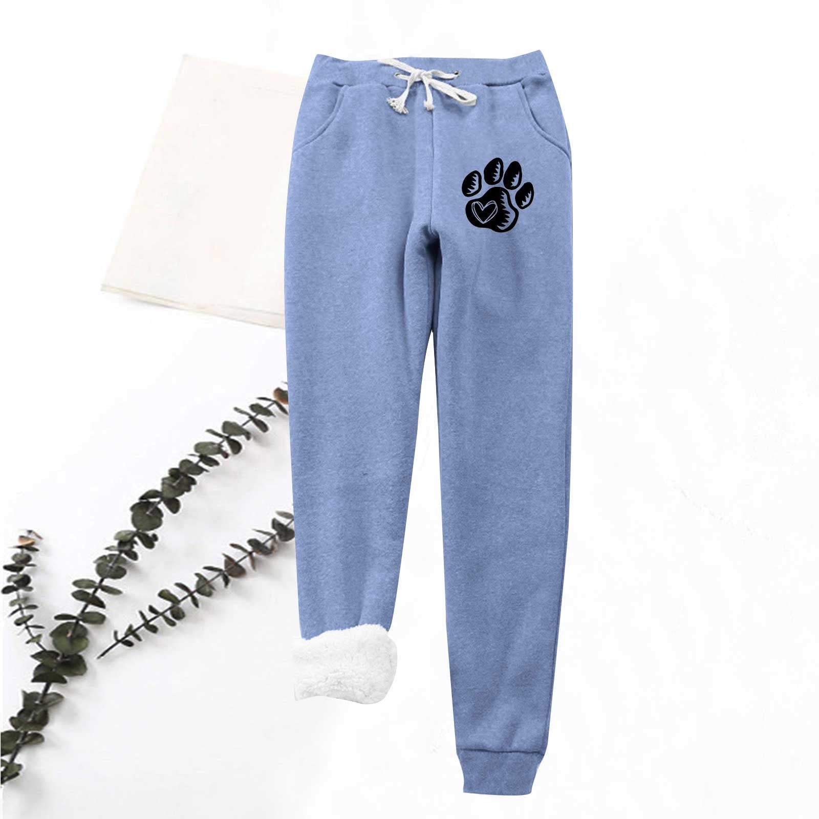 BVOFAR Womens Fleece Lined Sweatpants Warm Thick Pants Cotton Soft ...