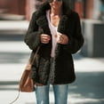 thumbnail image 1 of BVOFAR Womens Sherpa Jackets Fuzzy Fleece Notch Lapel Coats Winter Warm Open Front Cardigans Faux Fur Outwear, 1 of 6