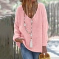 thumbnail image 1 of BVOFAR Womens Trendy Knit Sweater Oversized Loose Chunky Pullovers Casual Long Sleeve V Neck Sweaters Solid Color Daily Going out Tops, 1 of 7