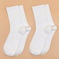 thumbnail image 1 of BVOFAR Womens and Mens Cotton Crew Socks, Thin Soft Comfort Socks, Solid Color Breathable Moisture Wicking Socks 2 Pairs, 1 of 9